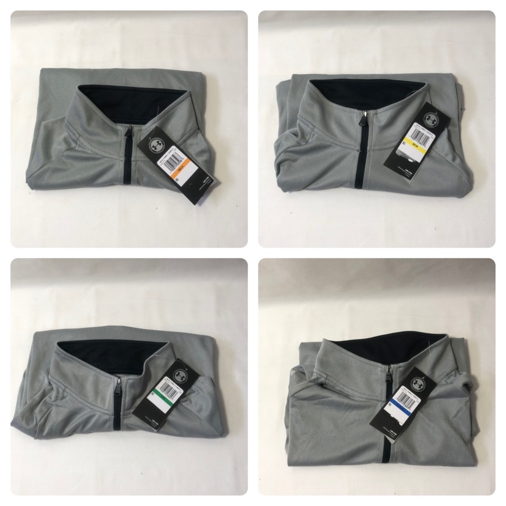 New Under Armour 1/2 Zip Long Sleeve Light Gray - Picture 6 of 7